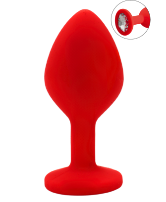 Plug rouge bijou cristal Medium CHERRY 